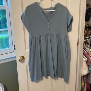 blue babydoll Urban Outfitters mini dress